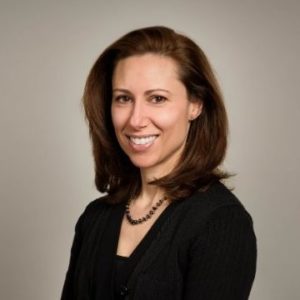 Headshot of Sam Saperstein, head of Women on the Move at JPMorgan Chase, a women's leadership development program
